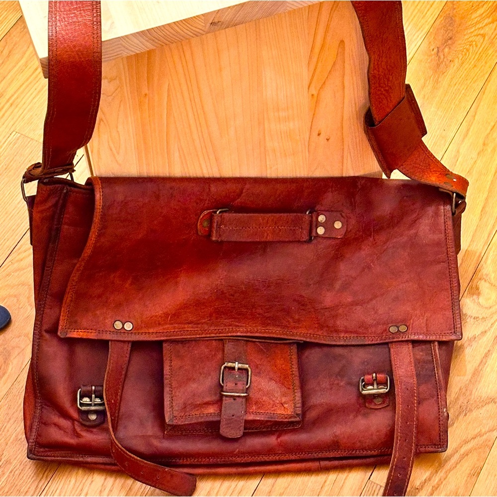 Leather Messenger Bag